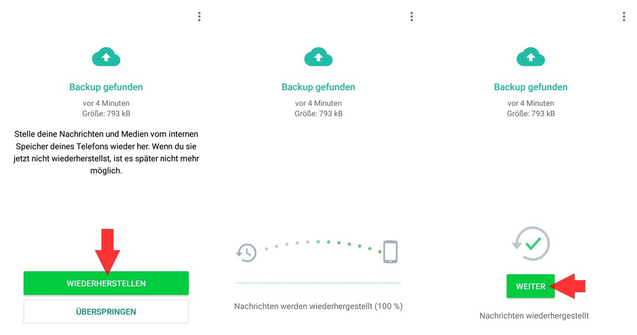WhatsApp Nachrichten und gelöschte Chats wiederherstellen