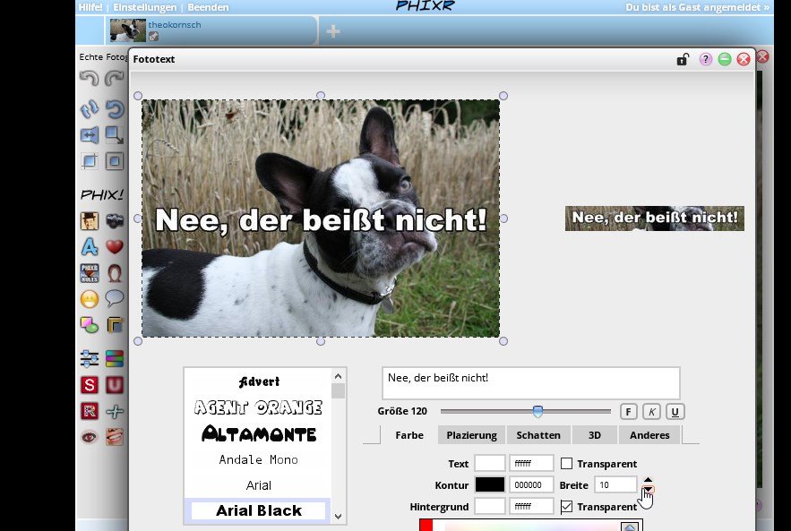 Bilder mit Schrift versehen: Textkünstler online, für PC und Handy