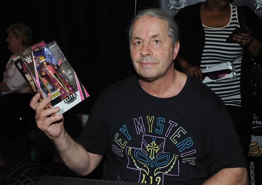 NEW YORK NY April 8 WWE Hall of Fame member Bret Hart attends WrestleCon at the Sheraton Hotel in