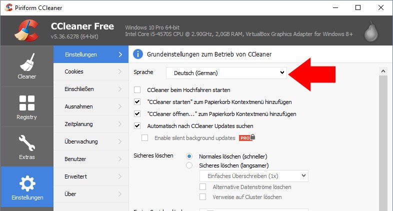  CCleaner in Windows 10 installieren nutzen Anleitung 