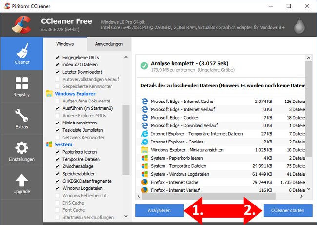 Der CCleaner entfernt übrig gebliebene Programmreste.