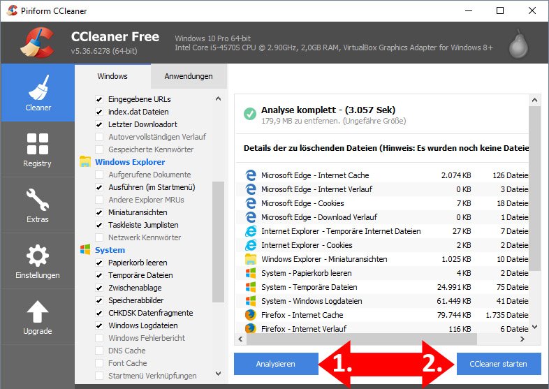  CCleaner in Windows 10 installieren nutzen Anleitung 