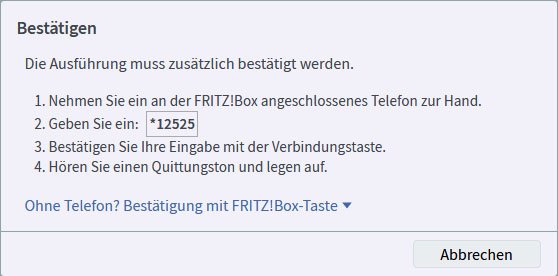 Gebt den Zahlencode am Telefon ein, das an der Fritzbox angeschlossen ist. (Bildquelle: GIGA)