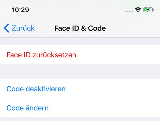 Hier setzt ihr Face ID zurück. (Bildquelle: Apple)