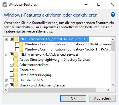 Windows 10 – .NET Framework 3.5 installieren – so geht's