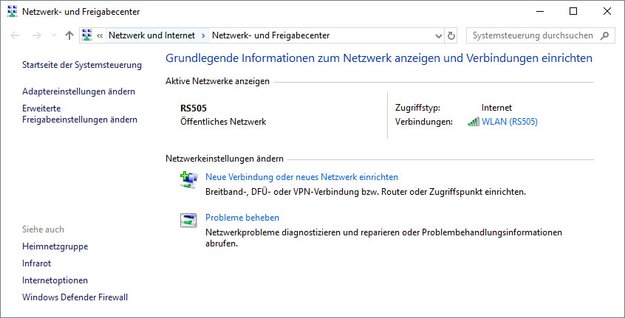 Windows 10: Netzwerk- und Freigabecenter öffnen – so geht's