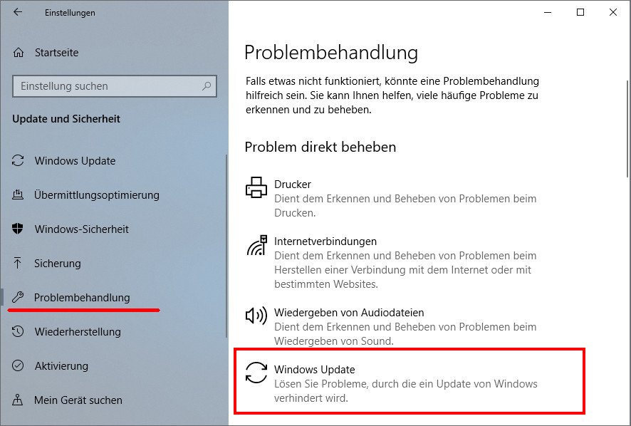 Lösung: Windows-Update hängt (Windows 7, 8, 10)
