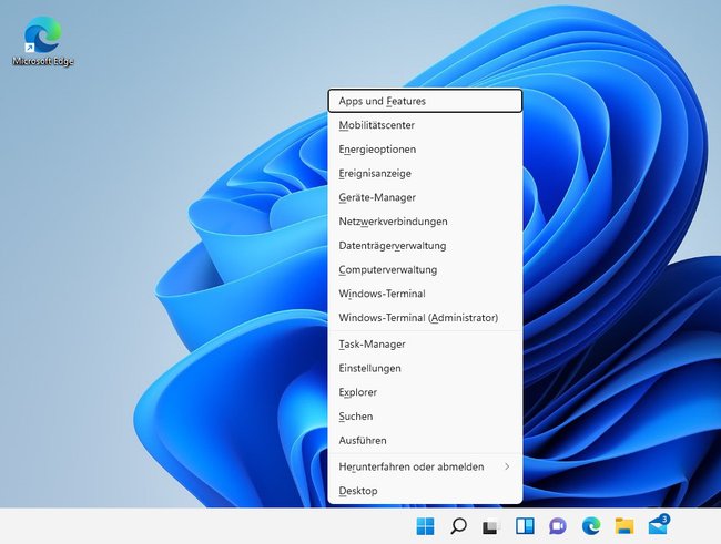 Die Tastenkombination Windows + X öffnet das Kontextmenü des Startmenüs. Bild: GIGA