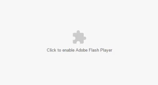 So sieht es aus, wenn der Flash Player nicht installiert ist