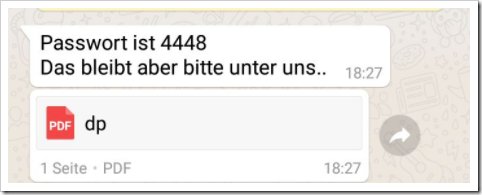 Ist die WhatsApp-Nachricht „Passwort 4448“ gefährlich? (PDF-Anhang)