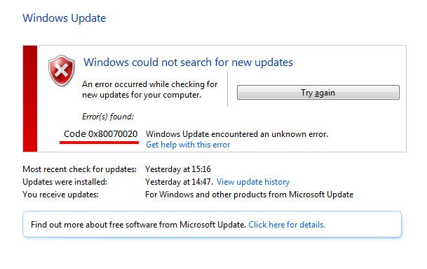 Lösung: 0x80070020 – Update-Fehler in Windows 10