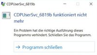 Was ist CDPUserSvc? – Dienst stürzt andauernd ab (Windows)