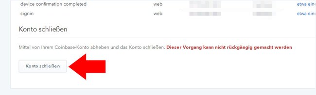 Hier schließt ihr euer Coinbase-Konto