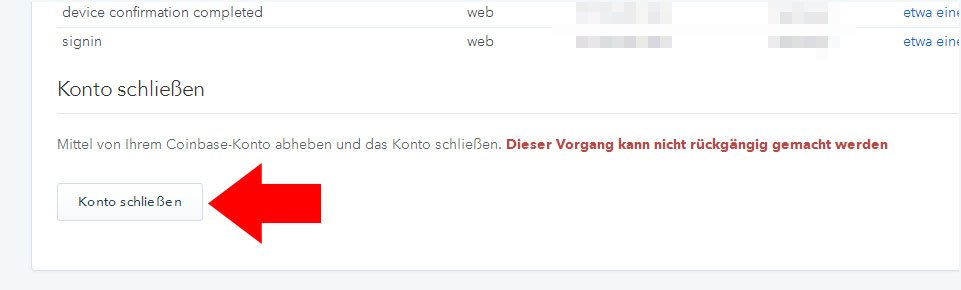 Coinbase: Account löschen - so geht's