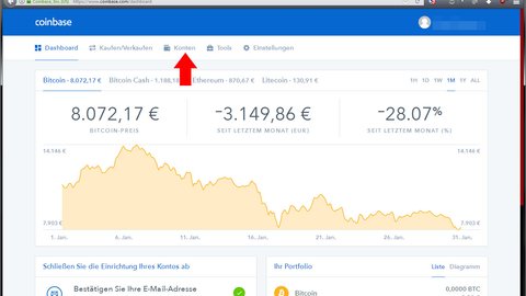 So ziehen Sie Crypto von CoinBase auf das Bankkonto ab
