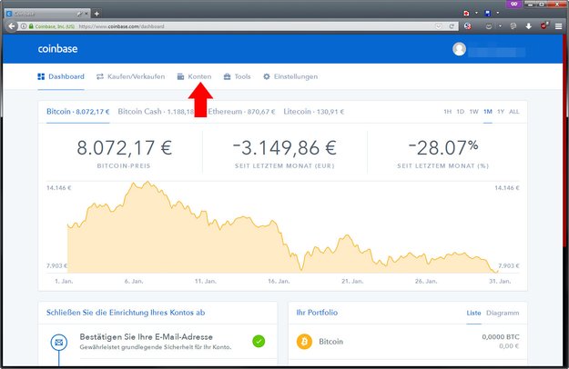 Coinbase: Geld auszahlen lassen – so gehts