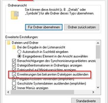 Dateiendung anzeigen und ändern bei Windows