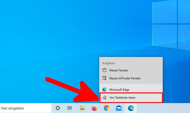 So entfernt ihr Microsoft Edge aus der Taskleiste. (Bildquelle: GIGA)