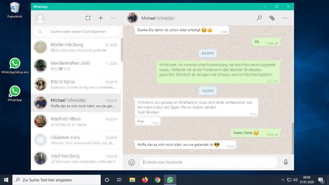 Hier haben wir WhatsApp auf dem PC installiert. (Bildquelle: GIGA)