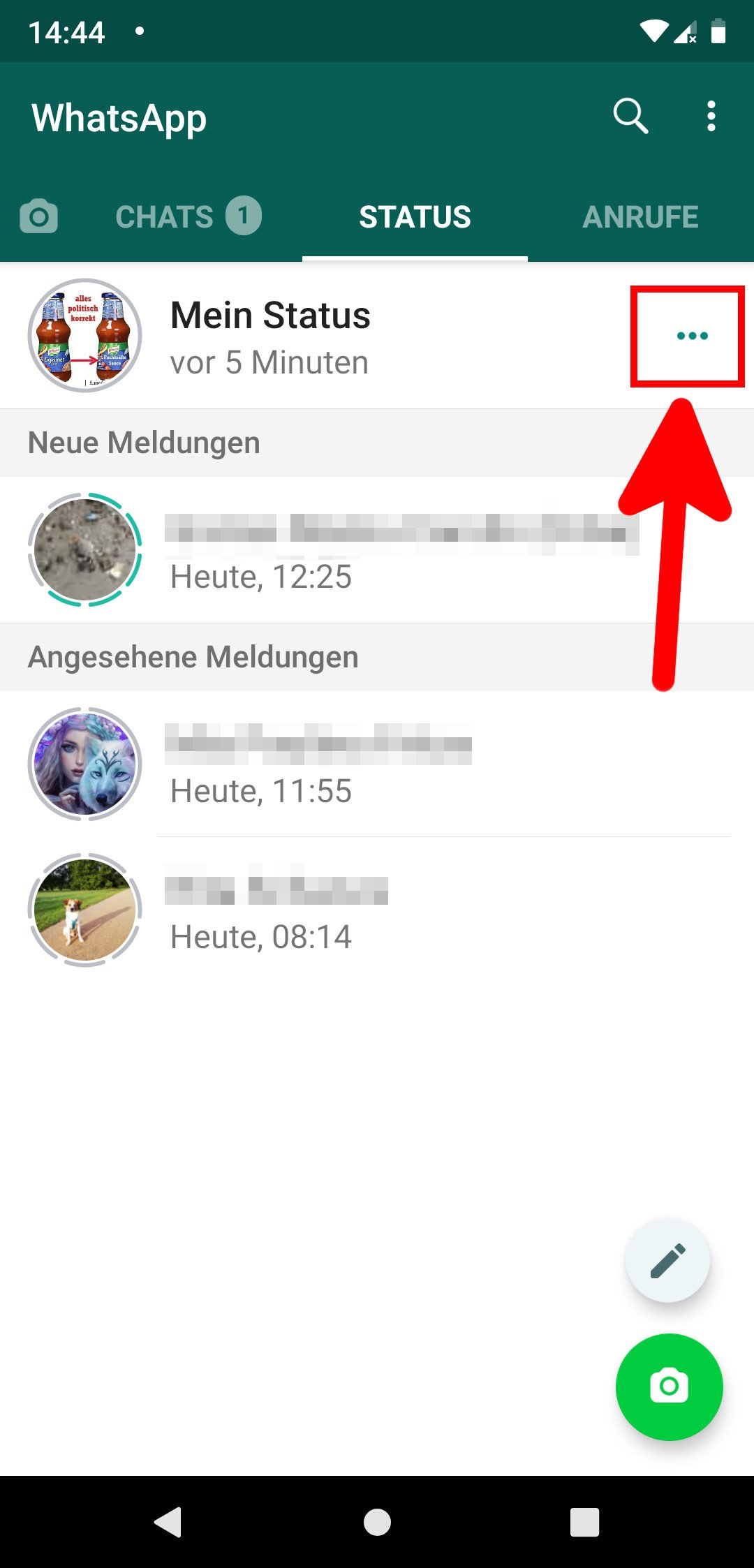 WhatsApp StatusBilder einfügen/löschen wer sieht’s?