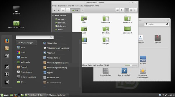 Desktop Unterschiede Von Linux Mint Ubuntu Manjaro Und Debian