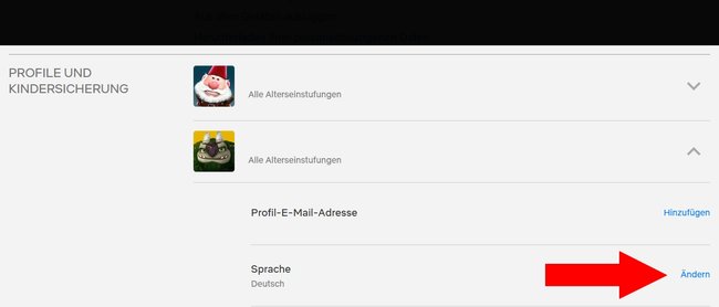 Netflix Profil Sprache aendern