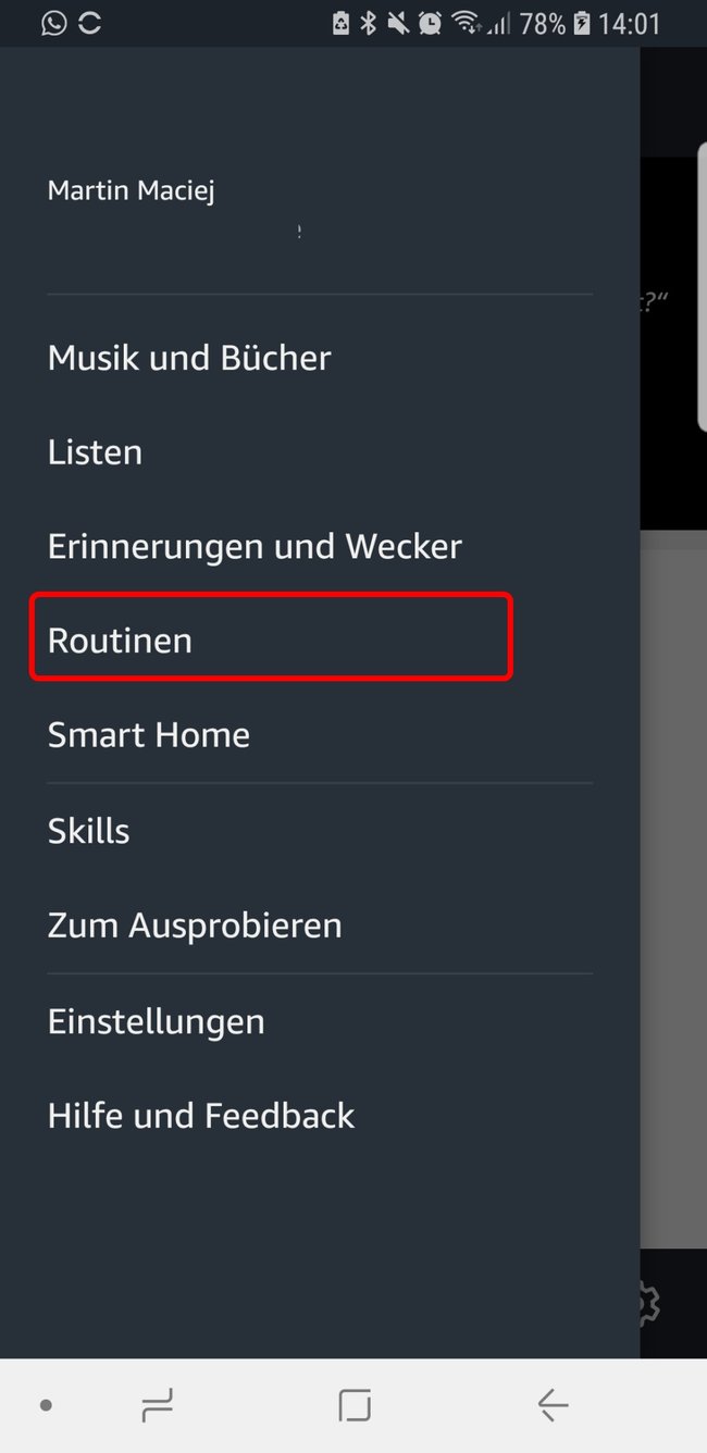 alexa-routine-menue