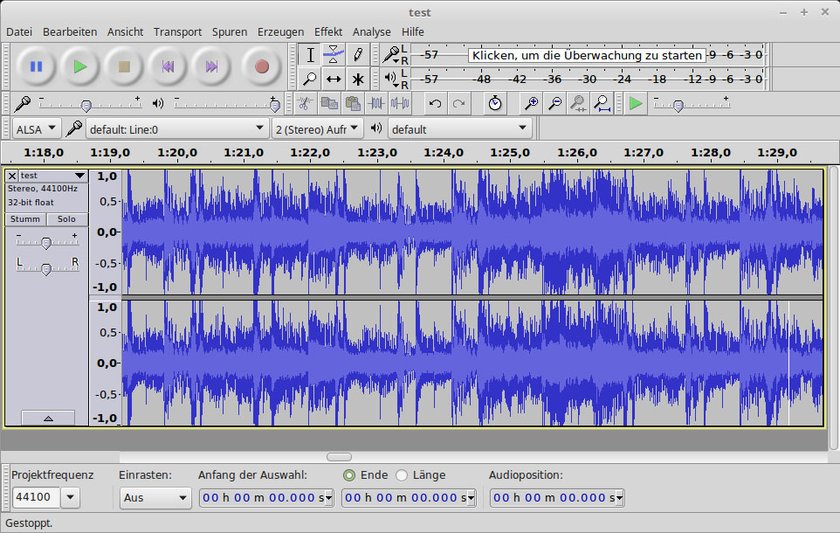 Audacity schneidet und konvertiert Audiodateien