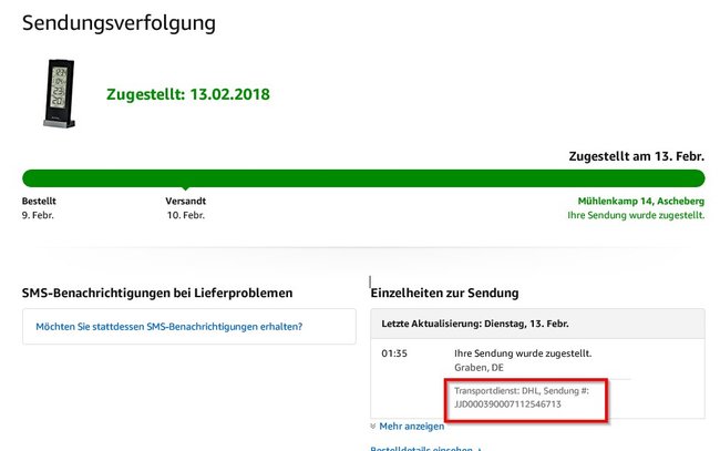 dhl-sendungsnummer-amazon