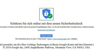 Google Sicherheitscheck: Spam oder echte E-Mail?