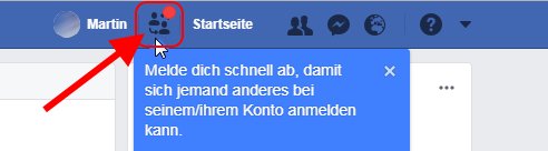 Facebook Kontowechsel Symbol