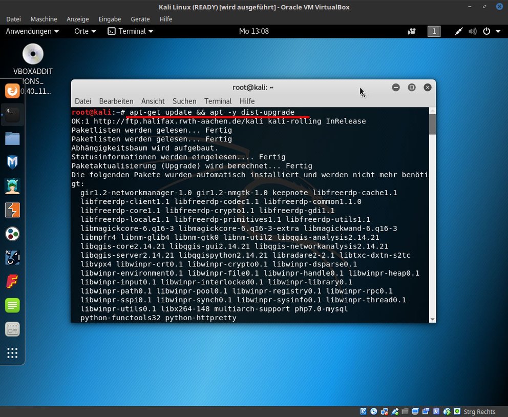 kali linux virtualbox too small screen