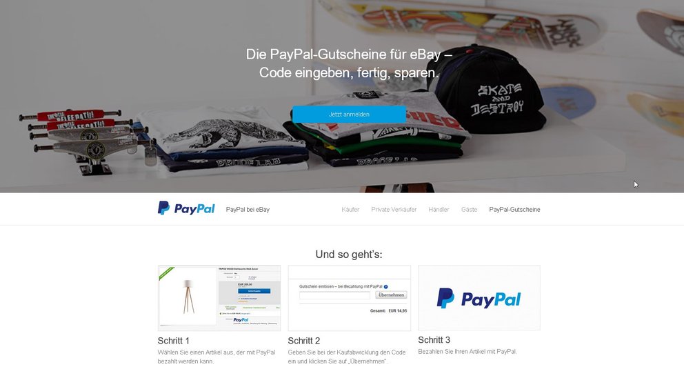 Mit PayPalGutschein bei eBay bezahlen so geht’s