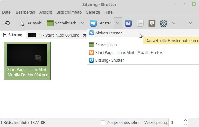 Shutter lässt kaum Wünsche offen, wenn es um Screenshots geht