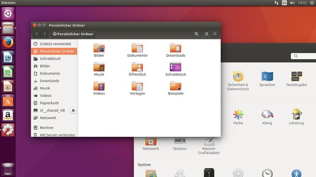 Der Ubuntu-Desktop mit Unity