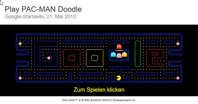 Google Suche Pac-Man