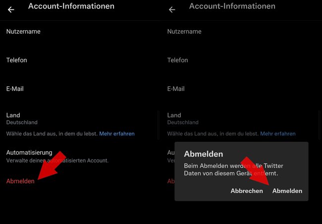 Twitter abmelden App Smartphone 03