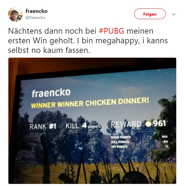 Winner Winner Chicken Dinner Bedeutung