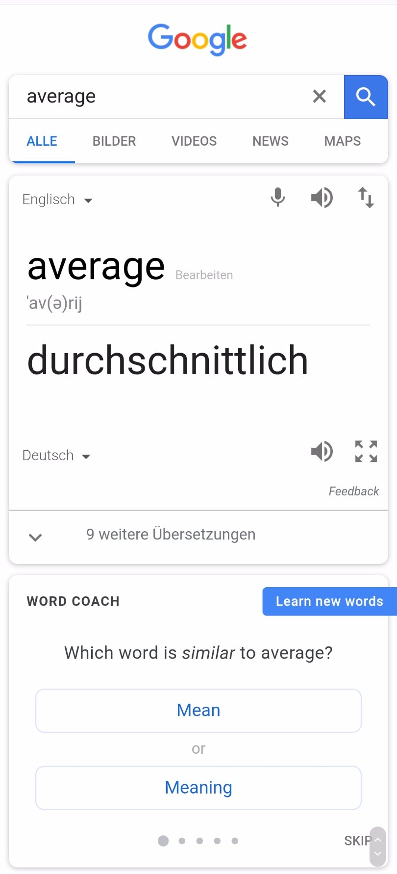 Google Word Coach