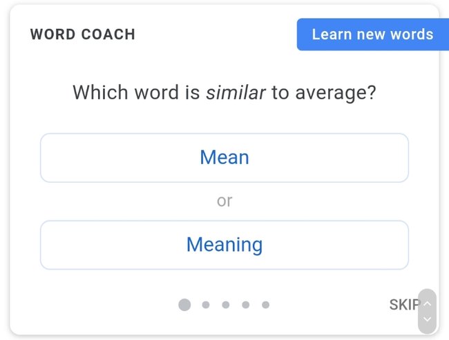 Google Word Coach