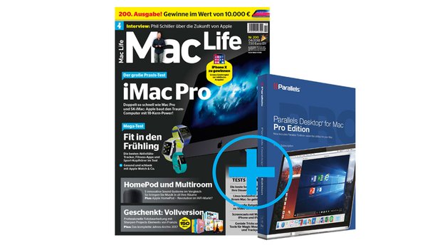 Mac Life Jahresabo inkl. Parallels Desktop 13 (Wert 79,99 Euro) für nur 57,90 Euro