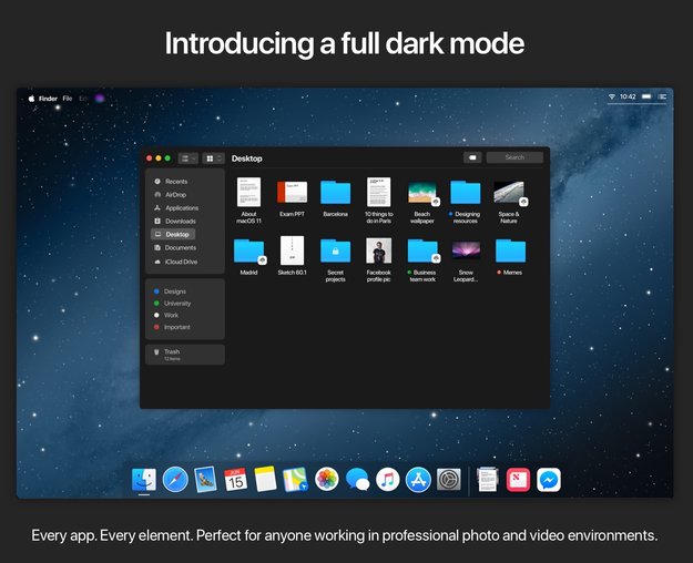macOS 10.14 könnte systemweiten Dark Mode erhalten