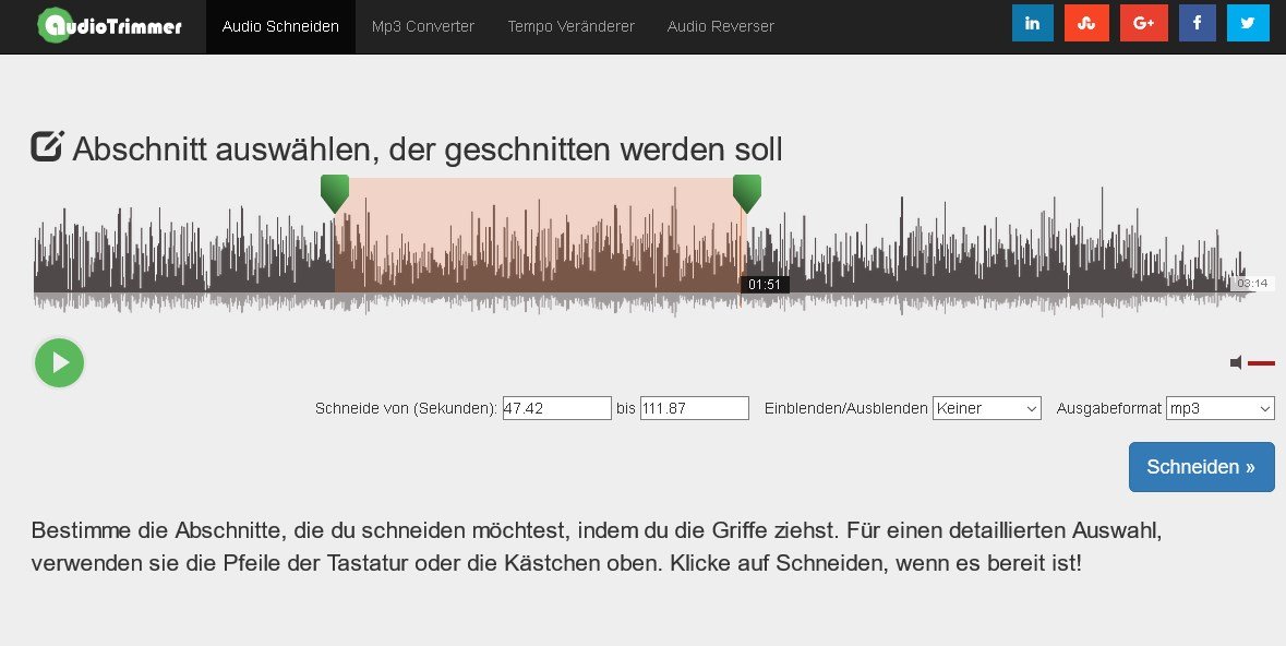 Mp3 Schneiden Online