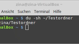 Linux: folder size – Verzeichnisgröße anzeigen