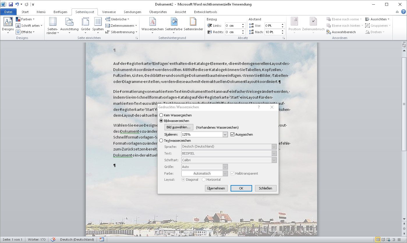 Word Hintergrundbild In Die Seiten Einfugen So Geht S