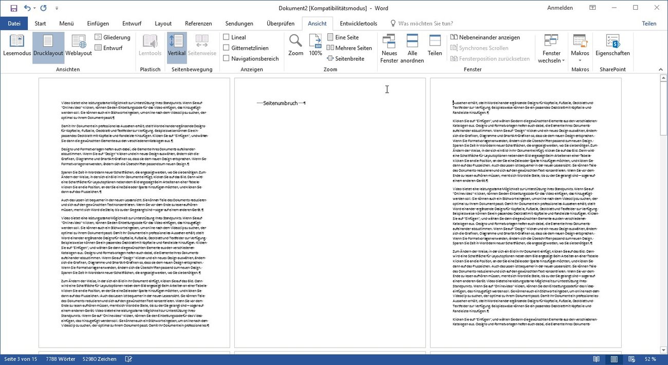 Open Office Leere Seite Lässt Sich Nicht Löschen In Word eine neue Seite einfügen – so geht’s
