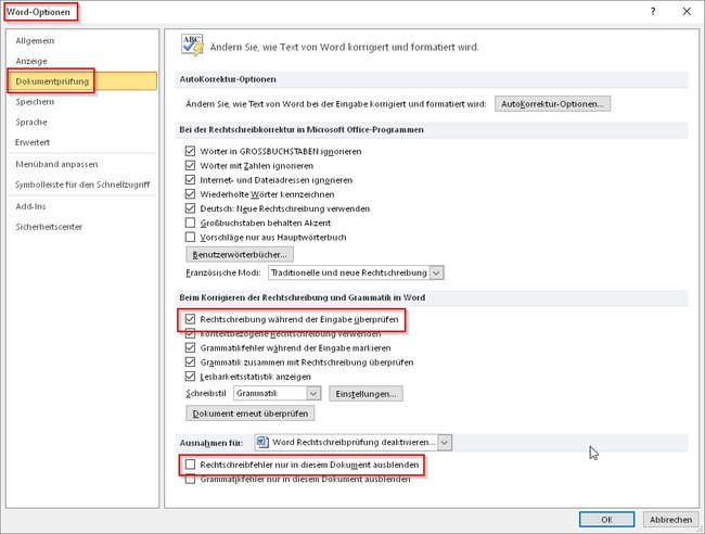 word-rechtschreibpruefung-deaktivieren-global