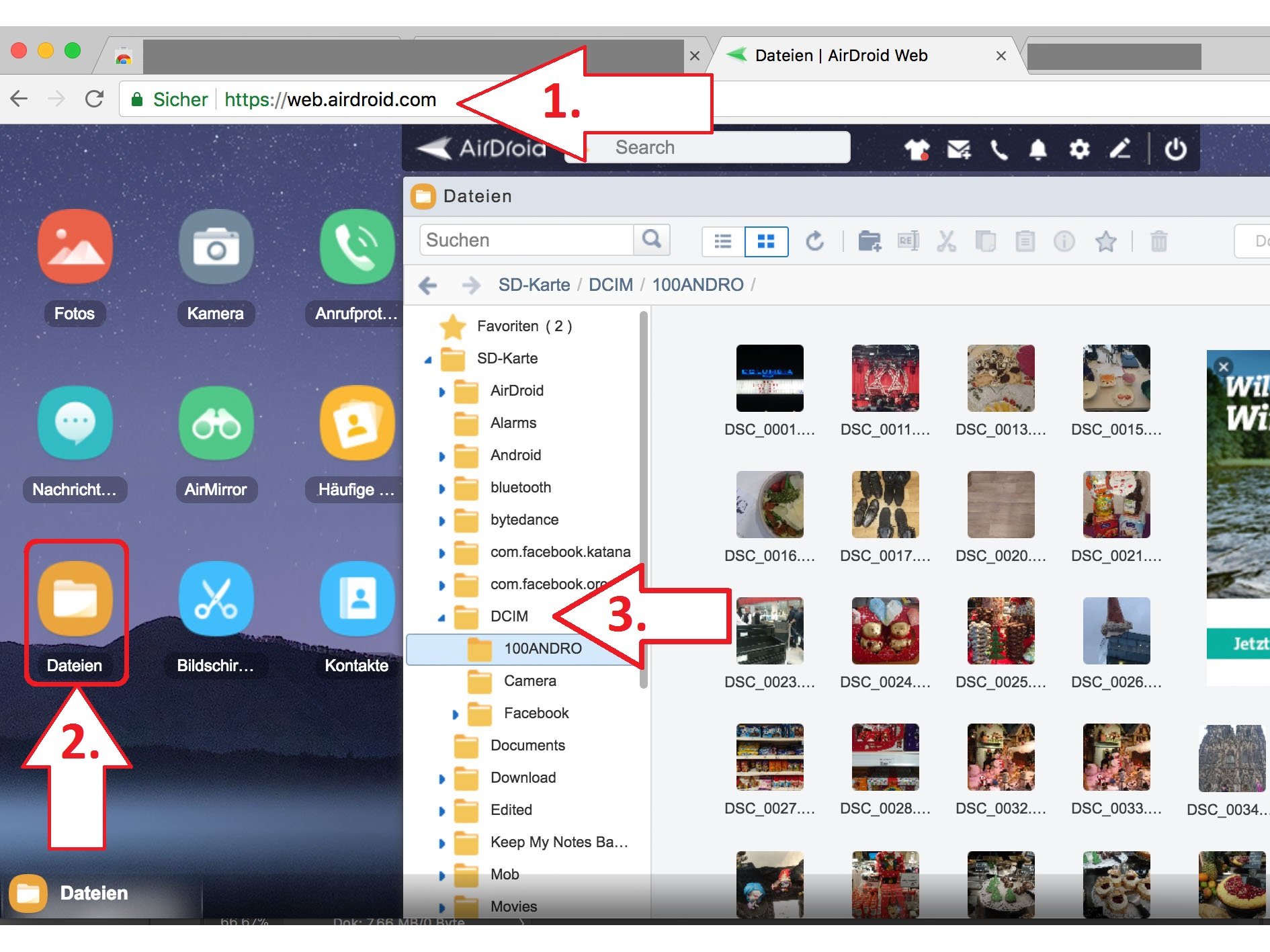 file share for samsung j3 on mac