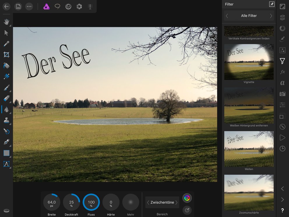 Apple Pencil Fotomontage und Bildbearbeitung