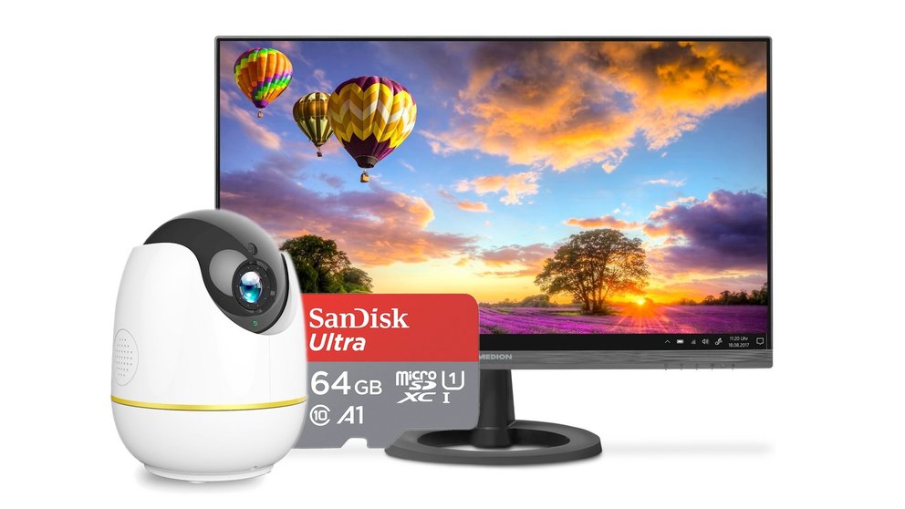 Amazon-Angebote: Amazon-Echo-Show-Kamera, microSDXC-Speicherkarte, QHD-Monitor